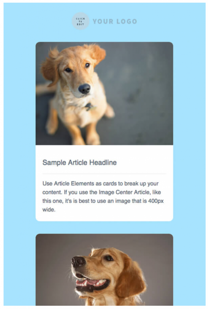 Aweber Event newsletter template