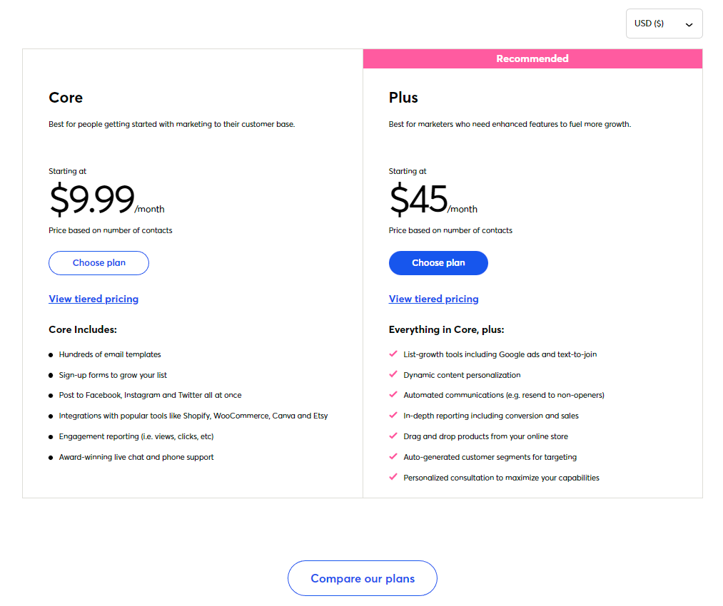 Constanct Contract Pricing